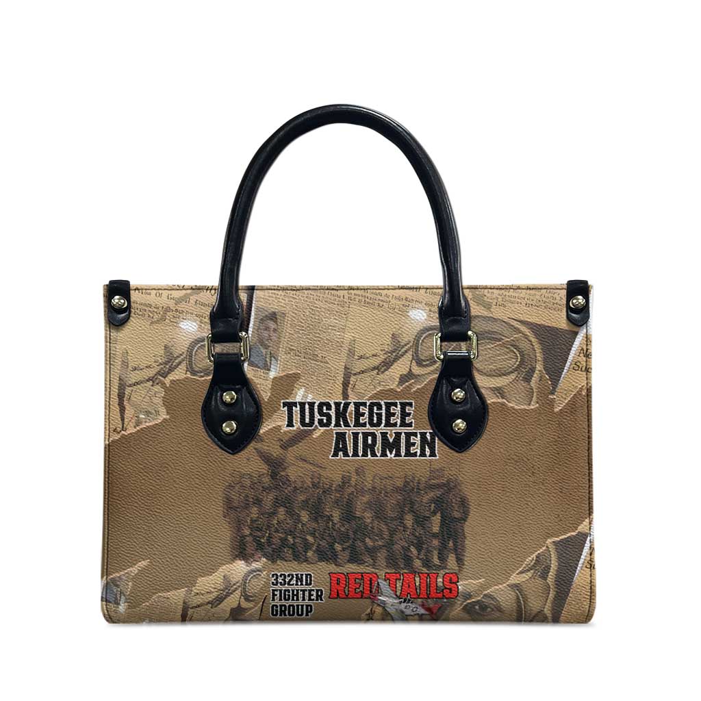 Tuskegee Airmen Tribute Leather Bag Black History Air Force - Wonder Print Shop