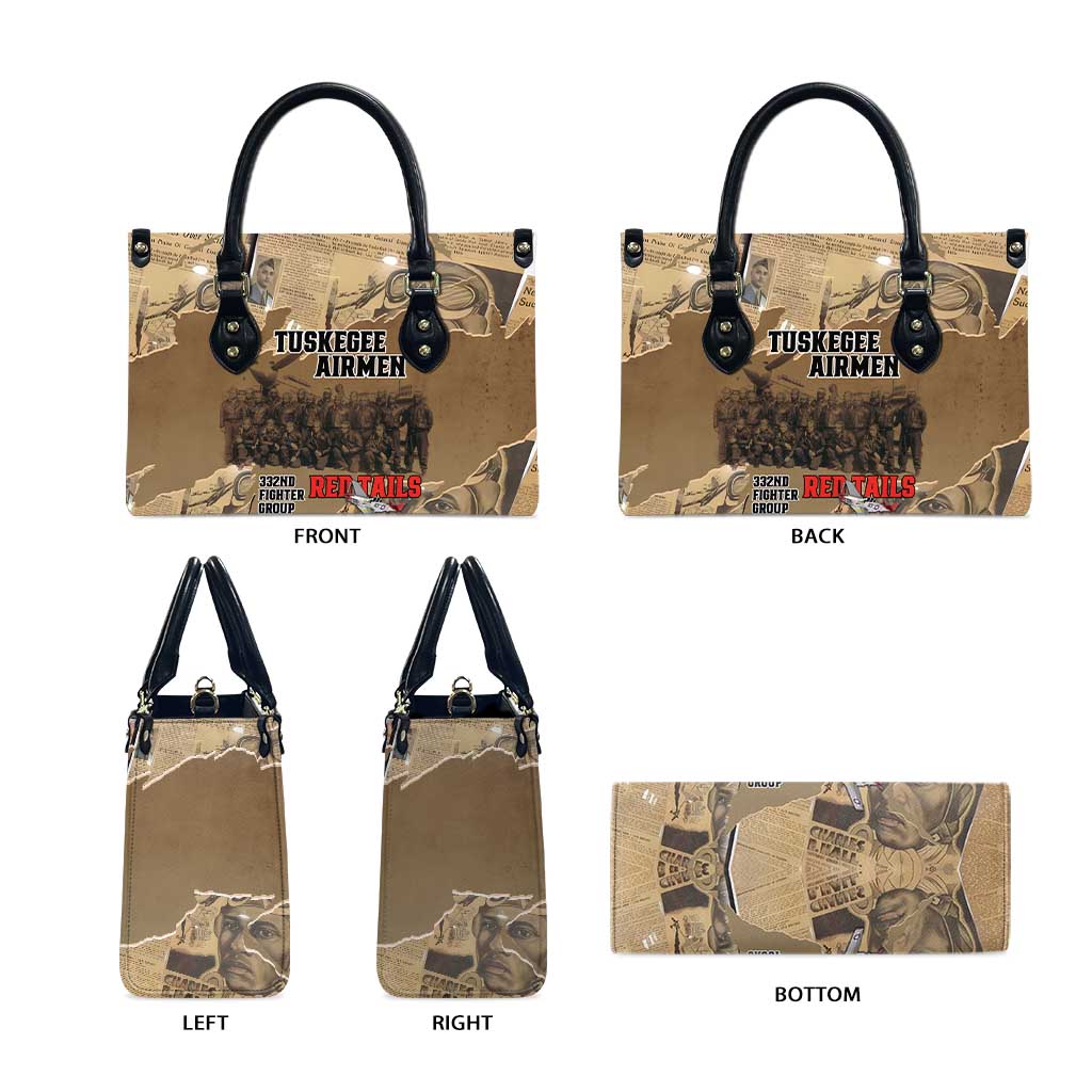 Tuskegee Airmen Tribute Leather Bag Black History Air Force - Wonder Print Shop