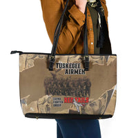 Tuskegee Airmen Tribute Leather Tote Bag Black History Air Force - Wonder Print Shop