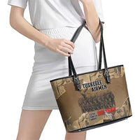 Tuskegee Airmen Tribute Leather Tote Bag Black History Air Force - Wonder Print Shop