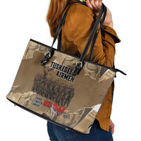 Tuskegee Airmen Tribute Leather Tote Bag Black History Air Force - Wonder Print Shop