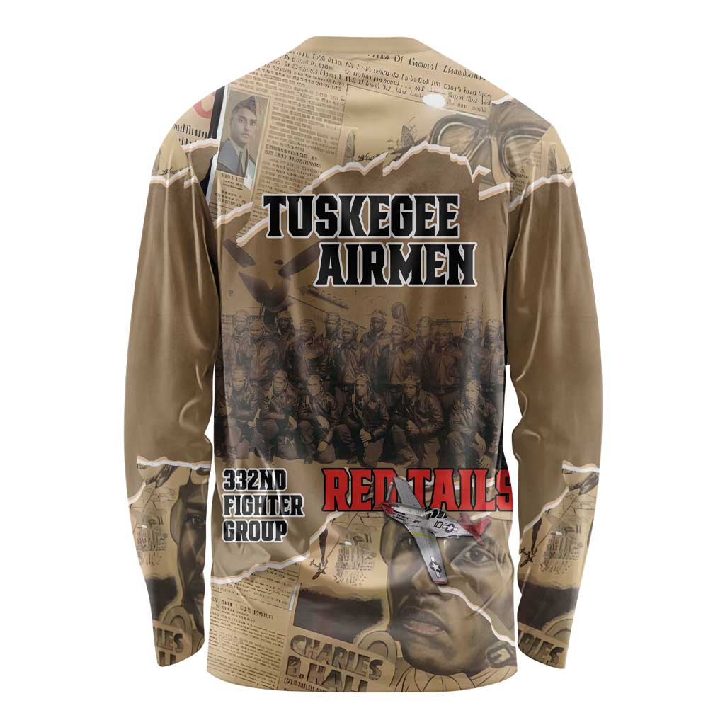 Tuskegee Airmen Tribute Long Sleeve Shirt Black History Air Force - Wonder Print Shop