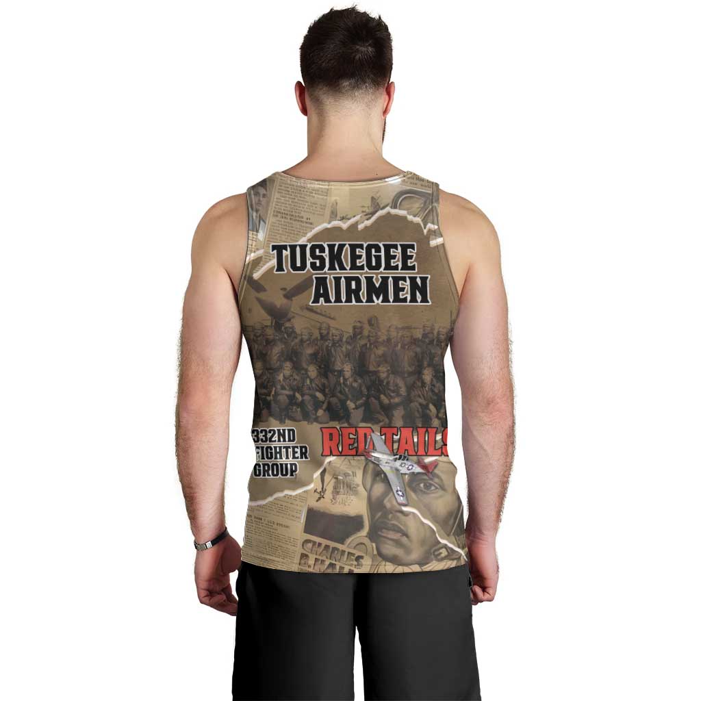Tuskegee Airmen Tribute Men Tank Top Black History Air Force - Wonder Print Shop