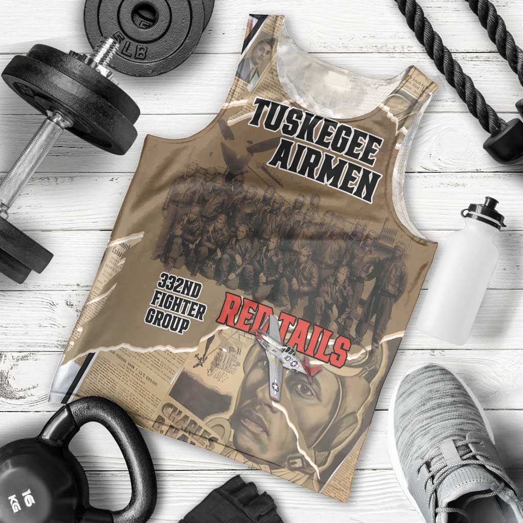 Tuskegee Airmen Tribute Men Tank Top Black History Air Force - Wonder Print Shop