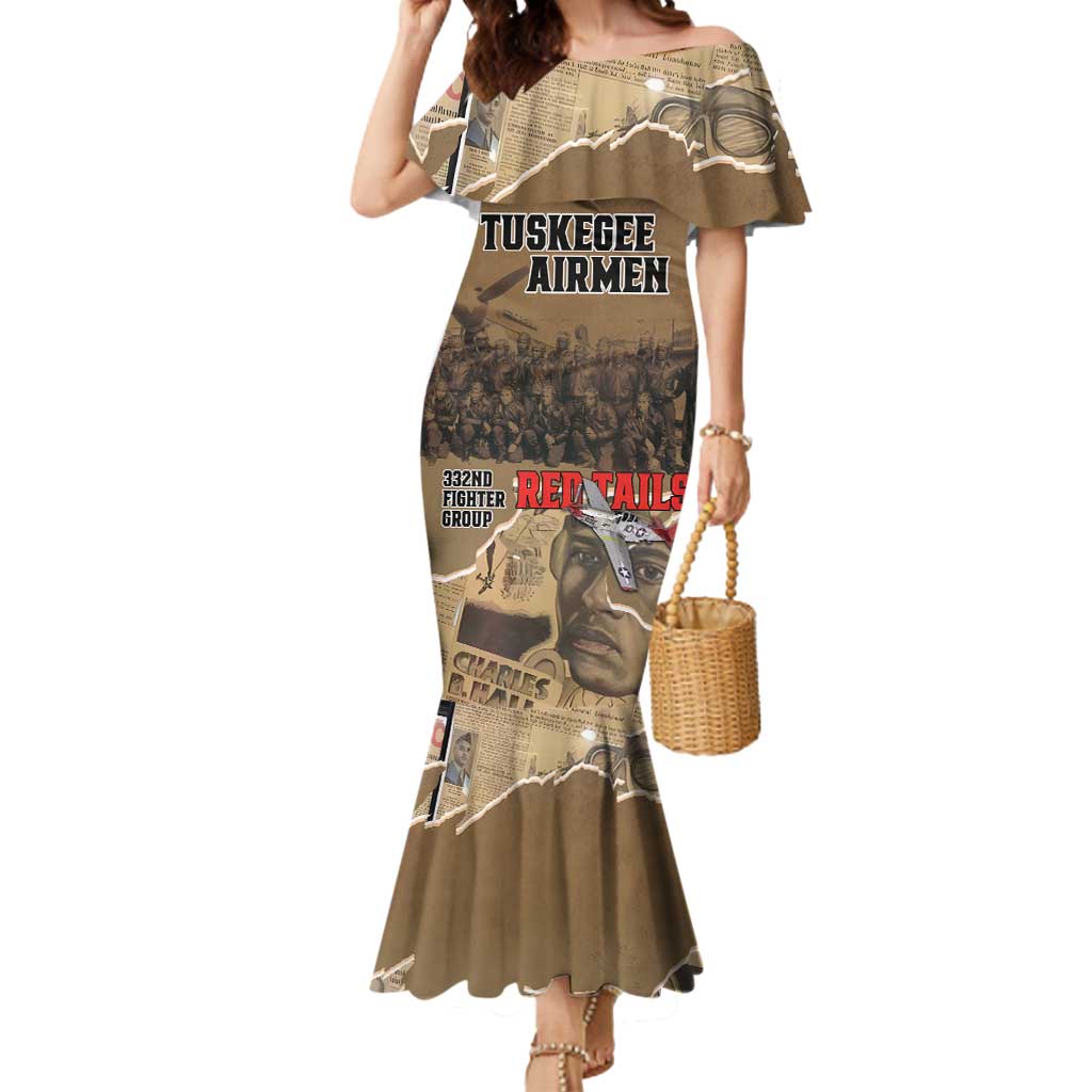 Tuskegee Airmen Tribute Mermaid Dress Black History Air Force - Wonder Print Shop