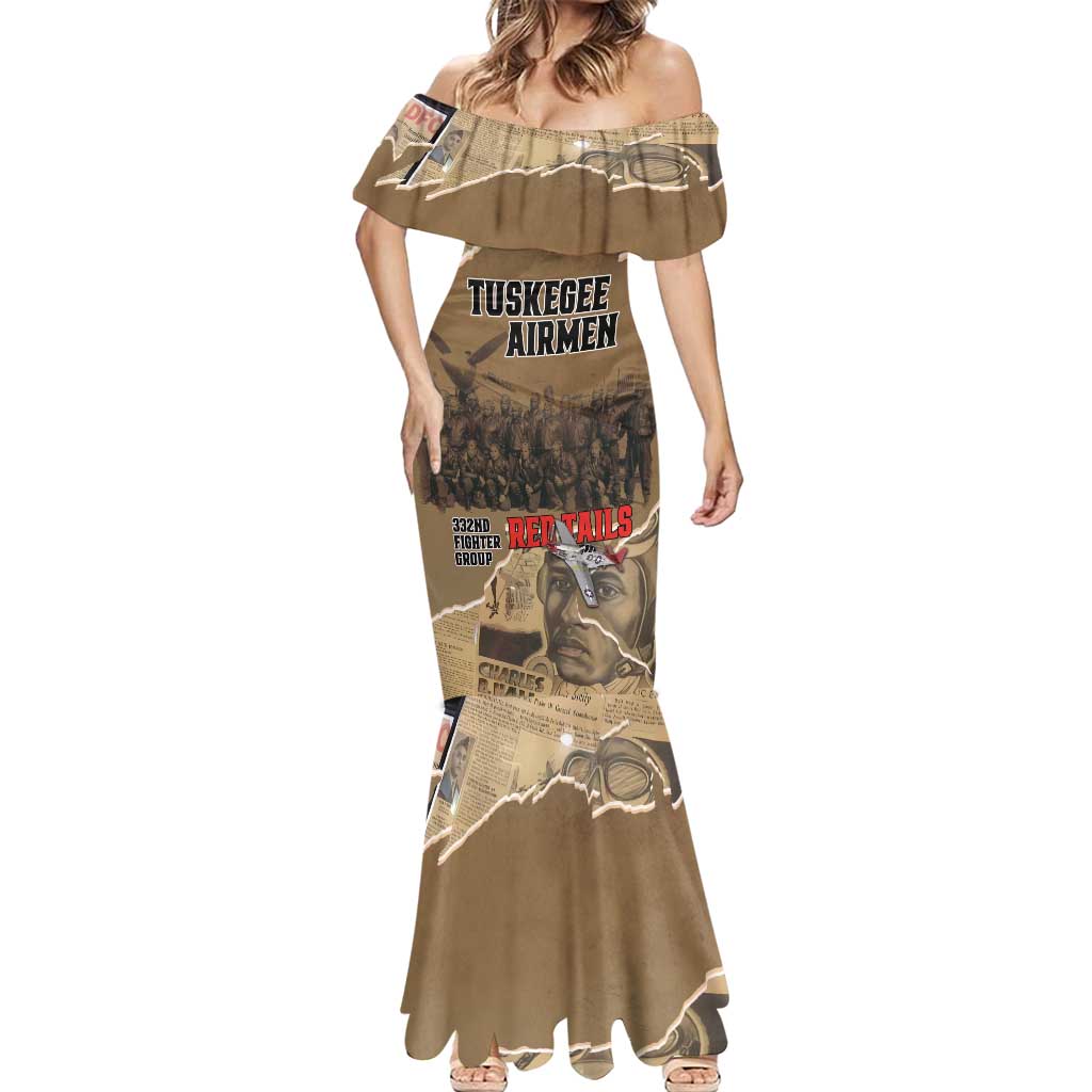 Tuskegee Airmen Tribute Mermaid Dress Black History Air Force - Wonder Print Shop