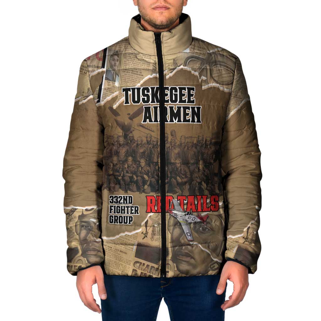 Tuskegee Airmen Tribute Padded Jacket Black History Air Force - Wonder Print Shop