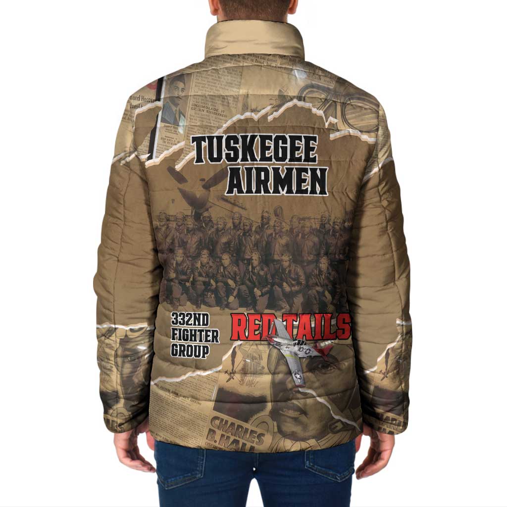 Tuskegee Airmen Tribute Padded Jacket Black History Air Force LT18