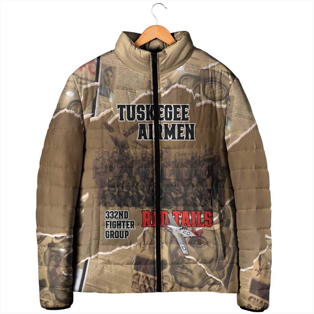 Tuskegee Airmen Tribute Padded Jacket Black History Air Force LT18