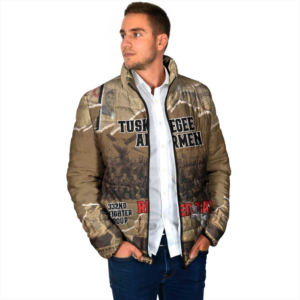 Tuskegee Airmen Tribute Padded Jacket Black History Air Force LT18