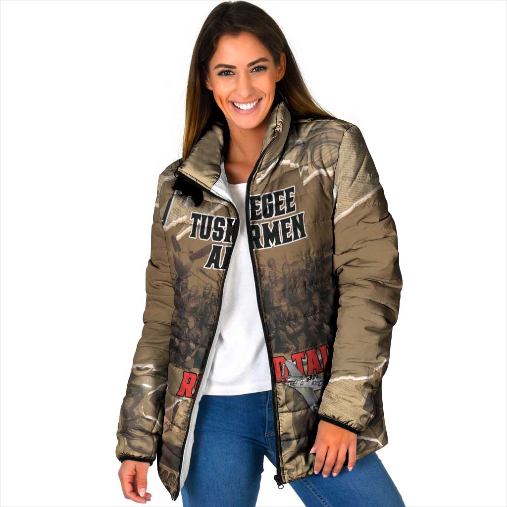 Tuskegee Airmen Tribute Padded Jacket Black History Air Force LT18