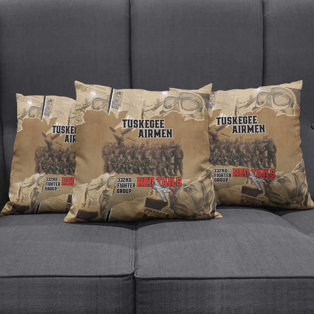 Tuskegee Airmen Tribute Pillow Cover Black History Air Force - Wonder Print Shop