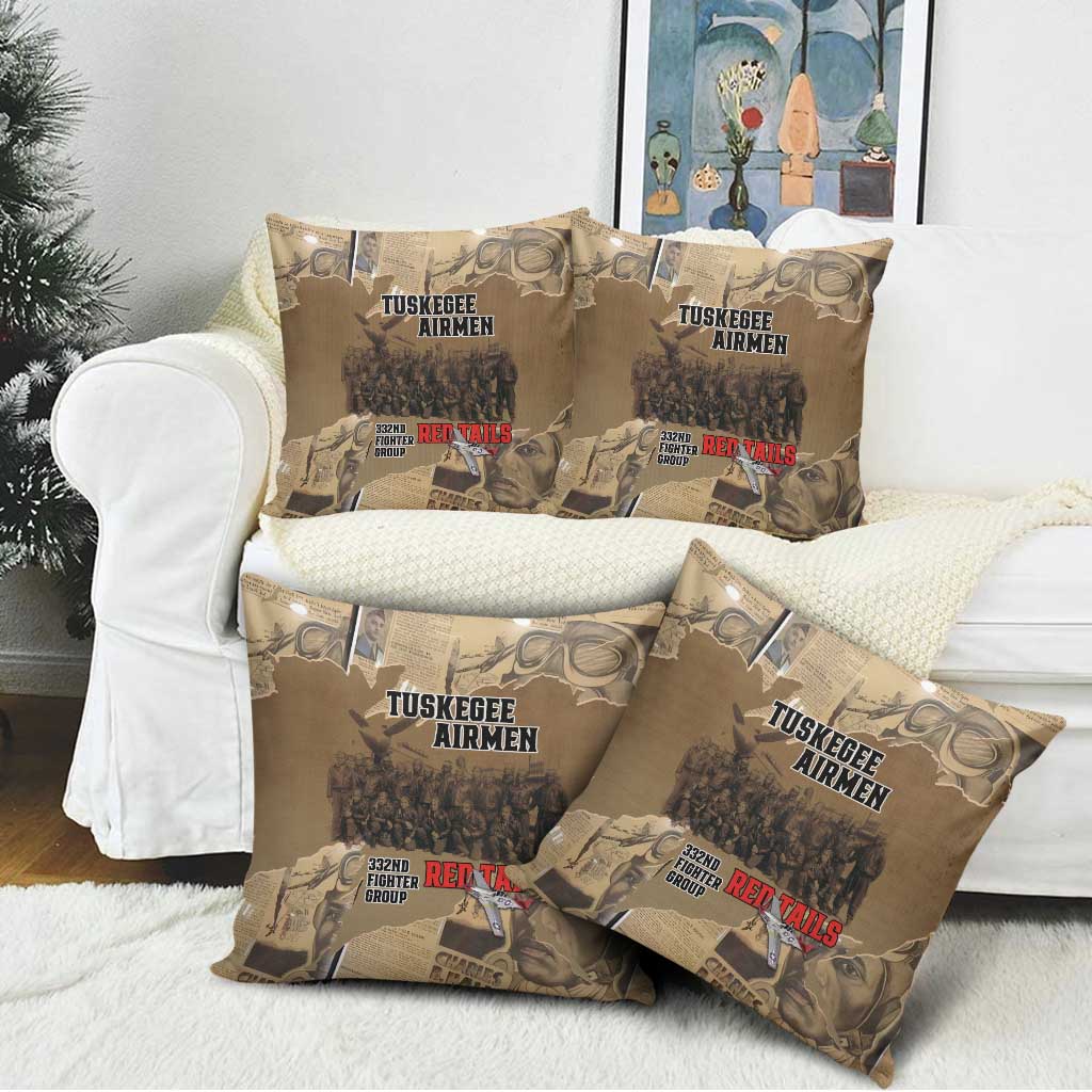 Tuskegee Airmen Tribute Pillow Cover Black History Air Force - Wonder Print Shop