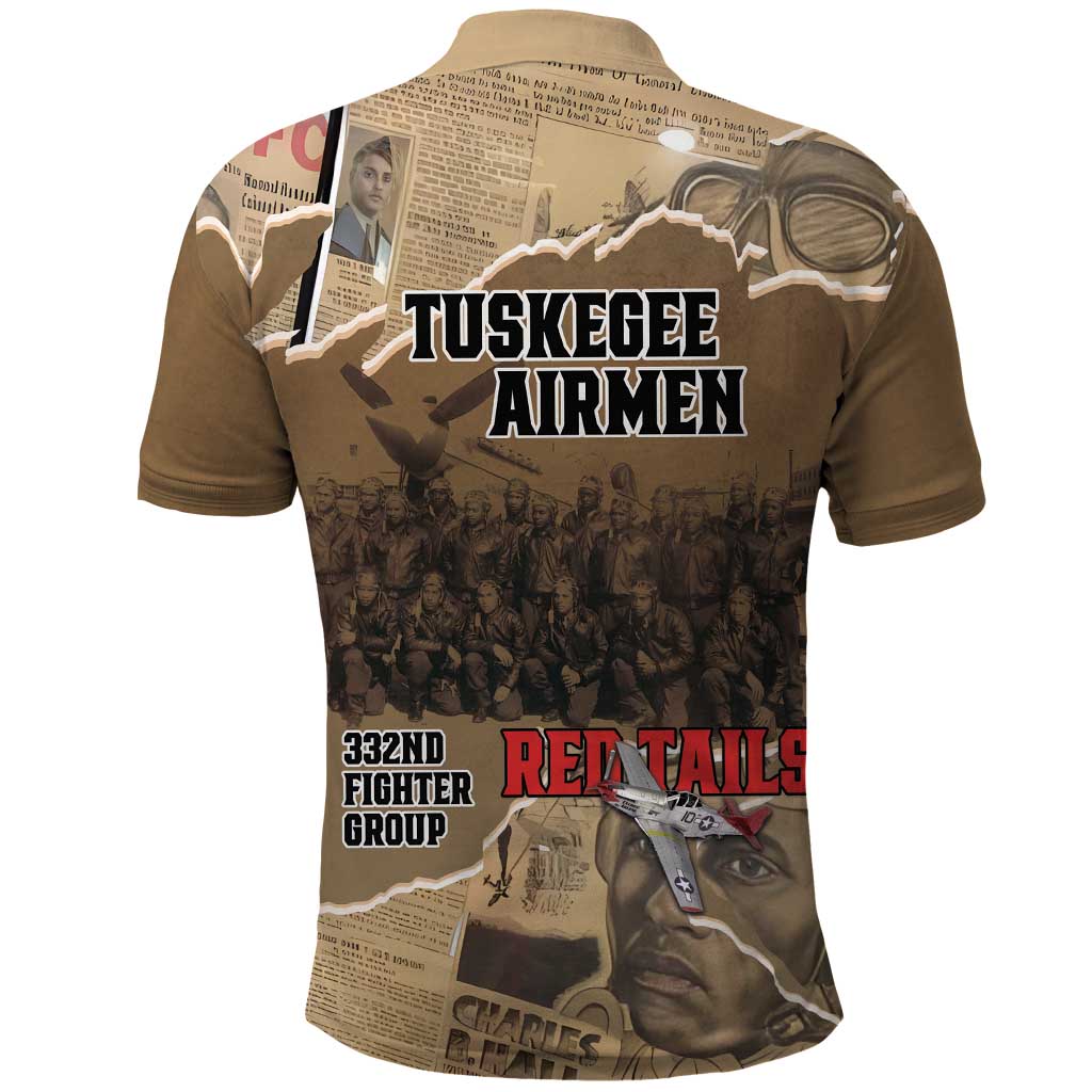 Tuskegee Airmen Tribute Polo Shirt Black History Air Force - Wonder Print Shop