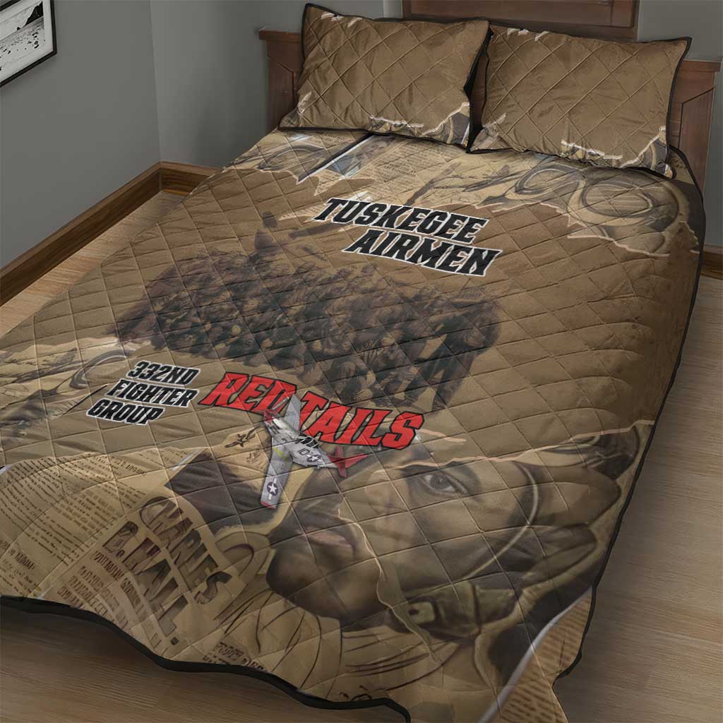 Tuskegee Airmen Tribute Quilt Bed Set Black History Air Force - Wonder Print Shop