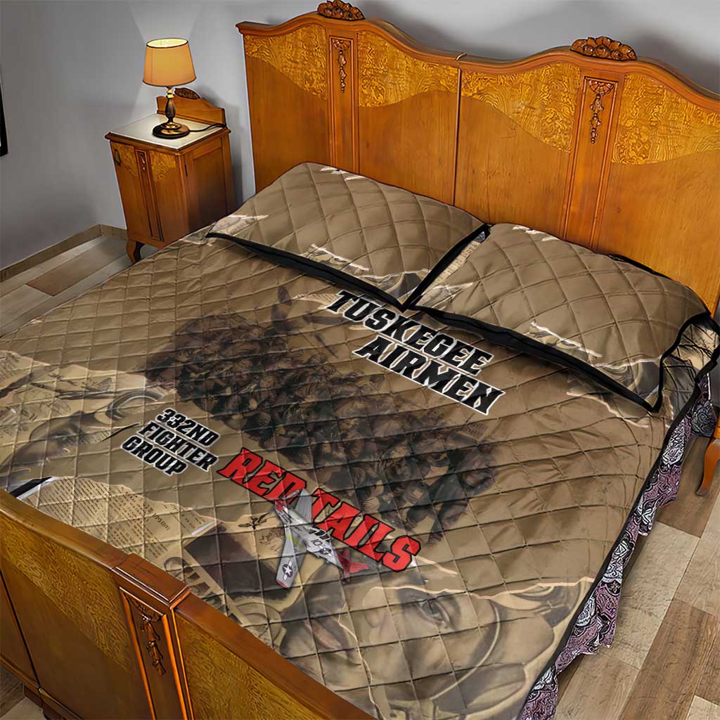 Tuskegee Airmen Tribute Quilt Bed Set Black History Air Force - Wonder Print Shop