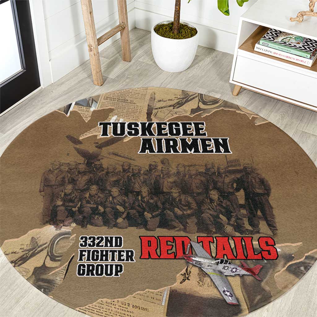 Tuskegee Airmen Tribute Round Carpet Black History Air Force - Wonder Print Shop