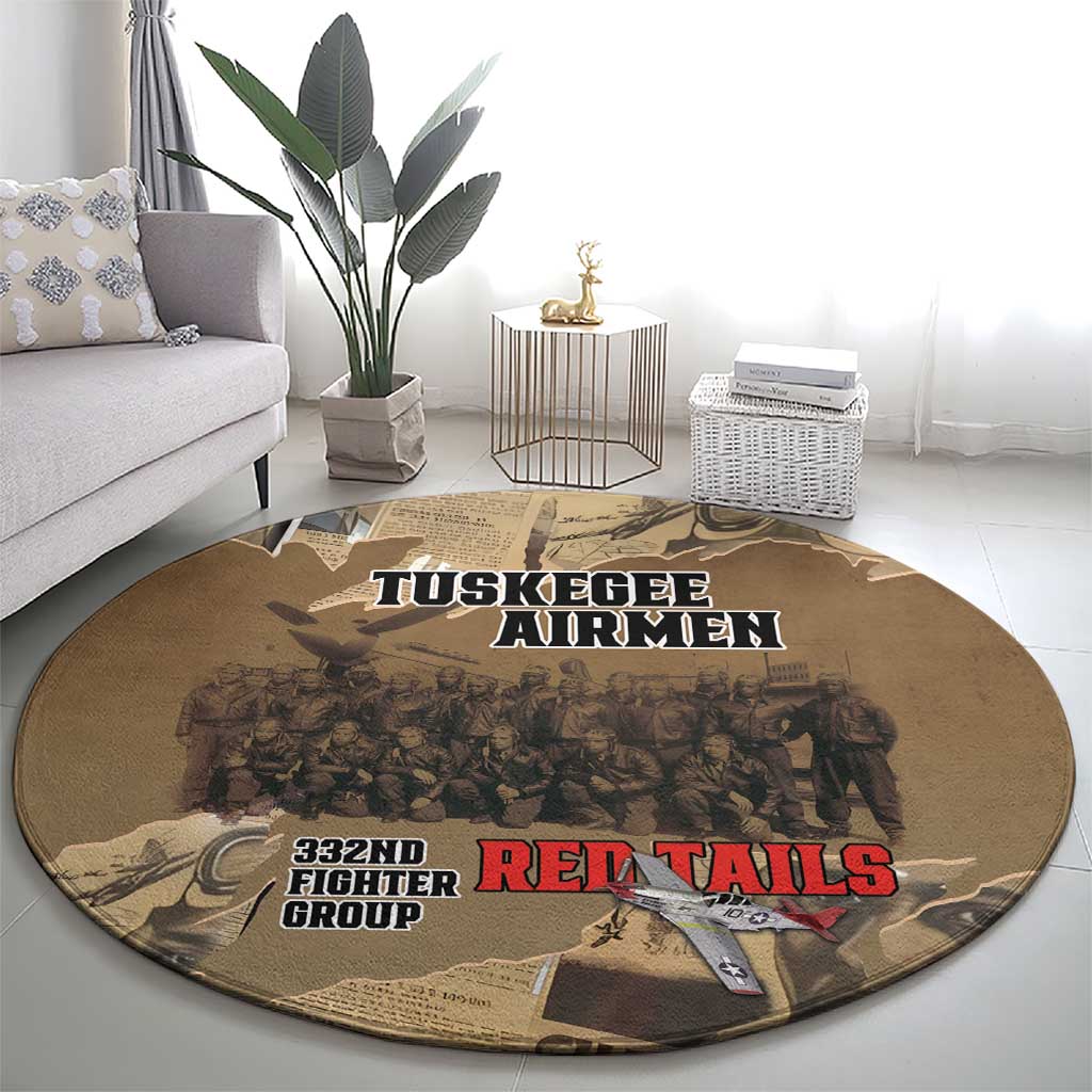 Tuskegee Airmen Tribute Round Carpet Black History Air Force - Wonder Print Shop