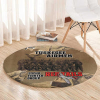 Tuskegee Airmen Tribute Round Carpet Black History Air Force - Wonder Print Shop
