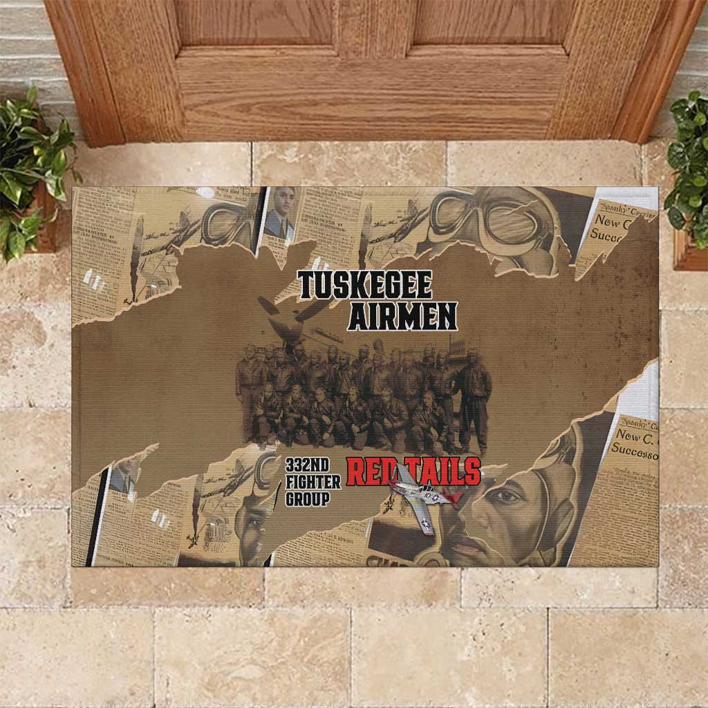 Tuskegee Airmen Tribute Rubber Doormat Black History Air Force - Wonder Print Shop