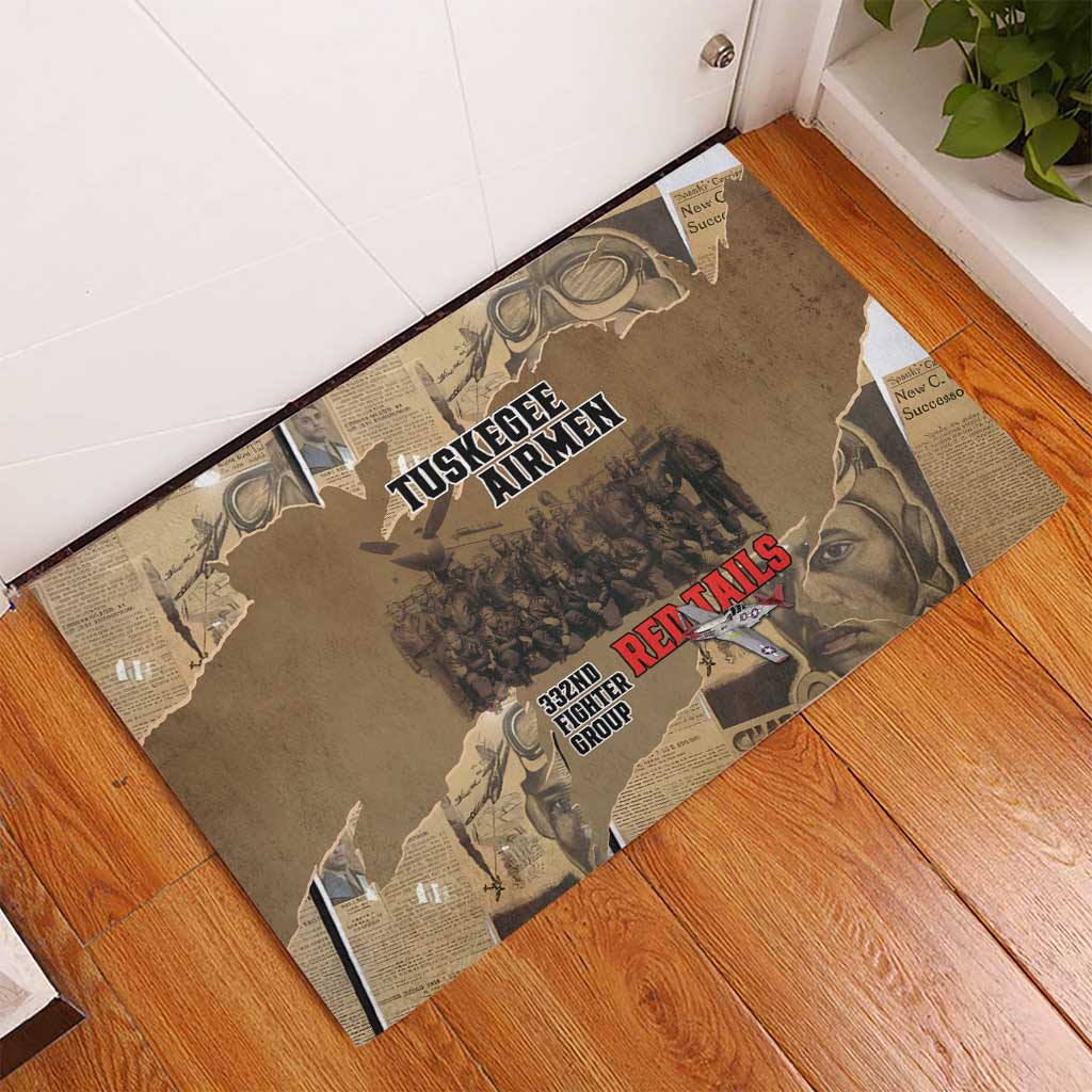 Tuskegee Airmen Tribute Rubber Doormat Black History Air Force - Wonder Print Shop