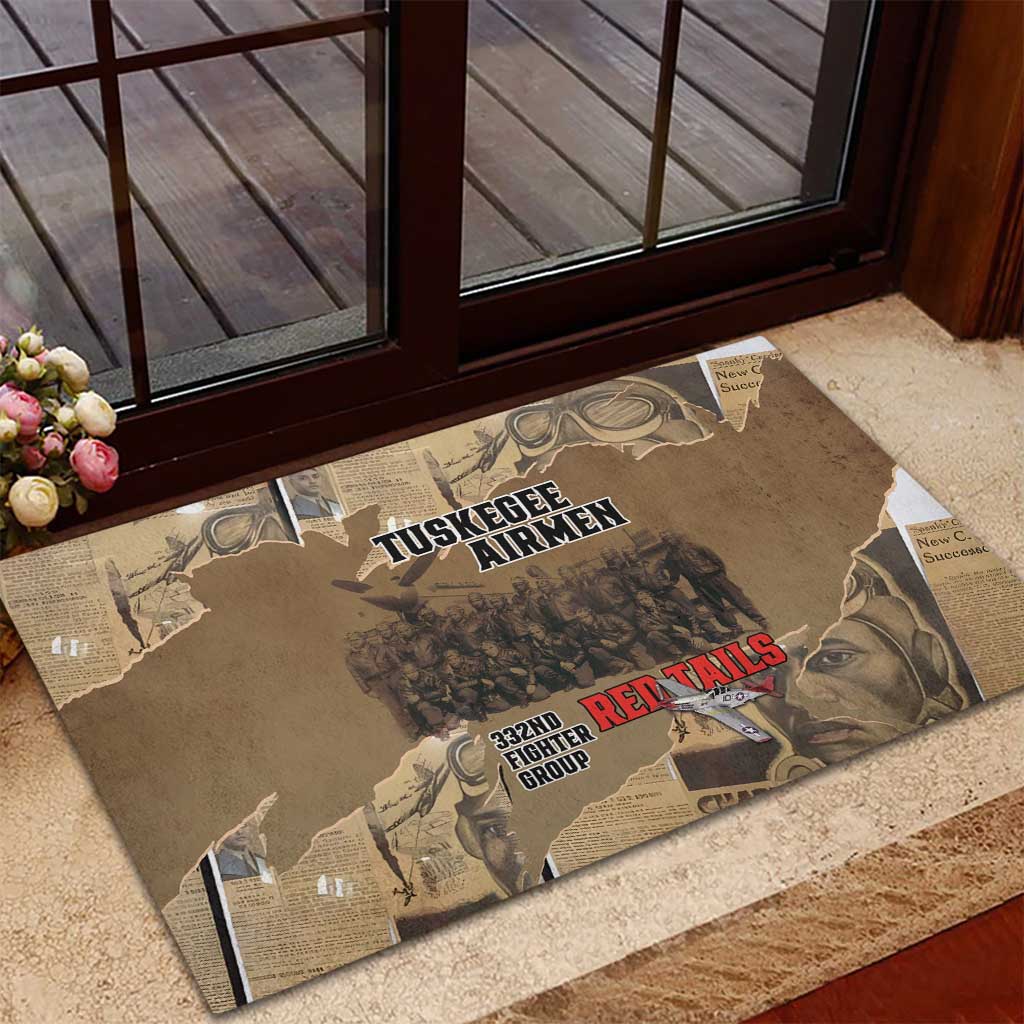 Tuskegee Airmen Tribute Rubber Doormat Black History Air Force - Wonder Print Shop