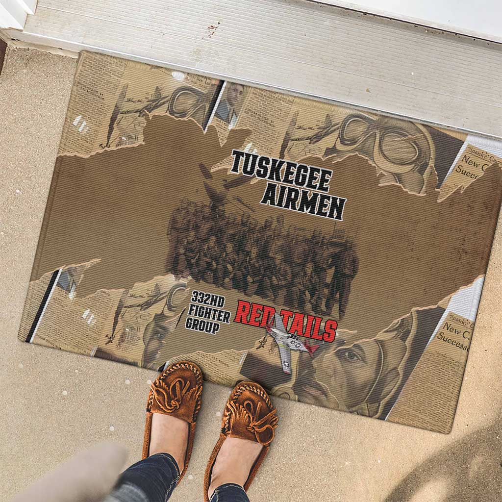 Tuskegee Airmen Tribute Rubber Doormat Black History Air Force - Wonder Print Shop