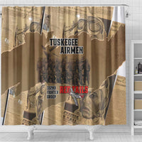 Tuskegee Airmen Tribute Shower Curtain Black History Air Force - Wonder Print Shop