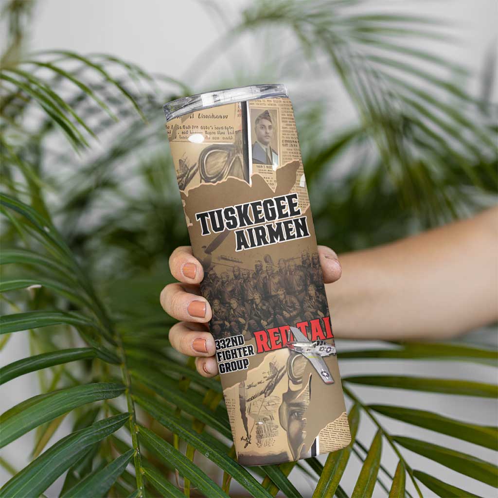 Tuskegee Airmen Tribute Skinny Tumbler Black History Air Force - Wonder Print Shop