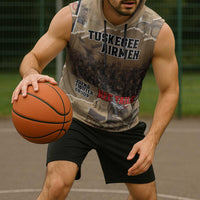 Tuskegee Airmen Tribute Sleeveless Hoodie Black History Air Force - Wonder Print Shop