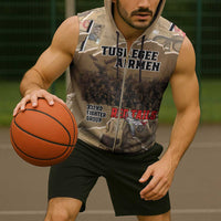 Tuskegee Airmen Tribute Sleeveless Zip Hoodie Black History Air Force - Wonder Print Shop