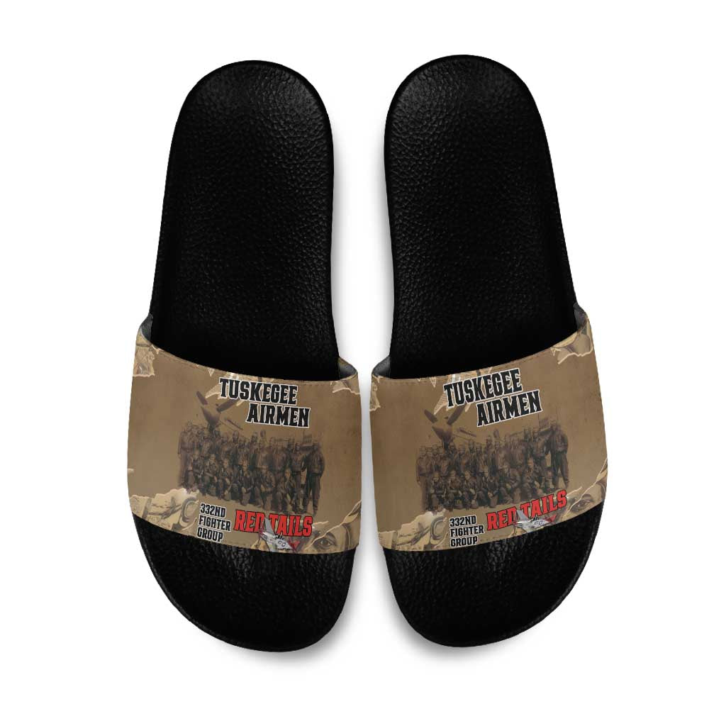Tuskegee Airmen Tribute Slide Sandals Black History Air Force LT18