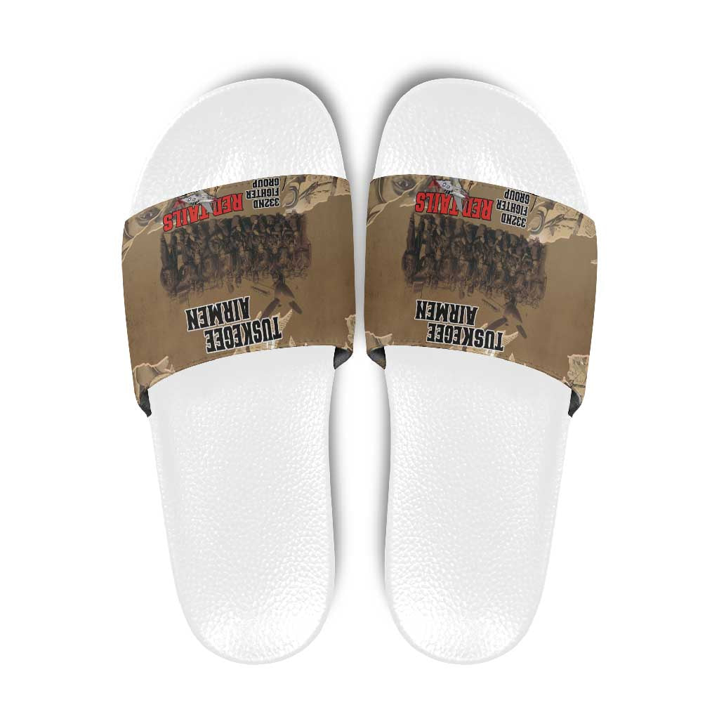 Tuskegee Airmen Tribute Slide Sandals Black History Air Force - Wonder Print Shop