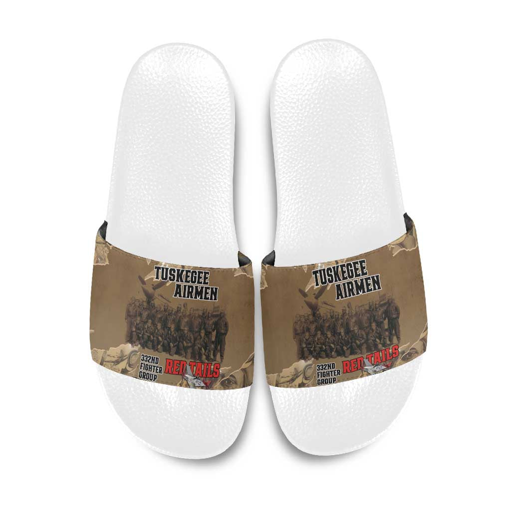 Tuskegee Airmen Tribute Slide Sandals Black History Air Force LT18