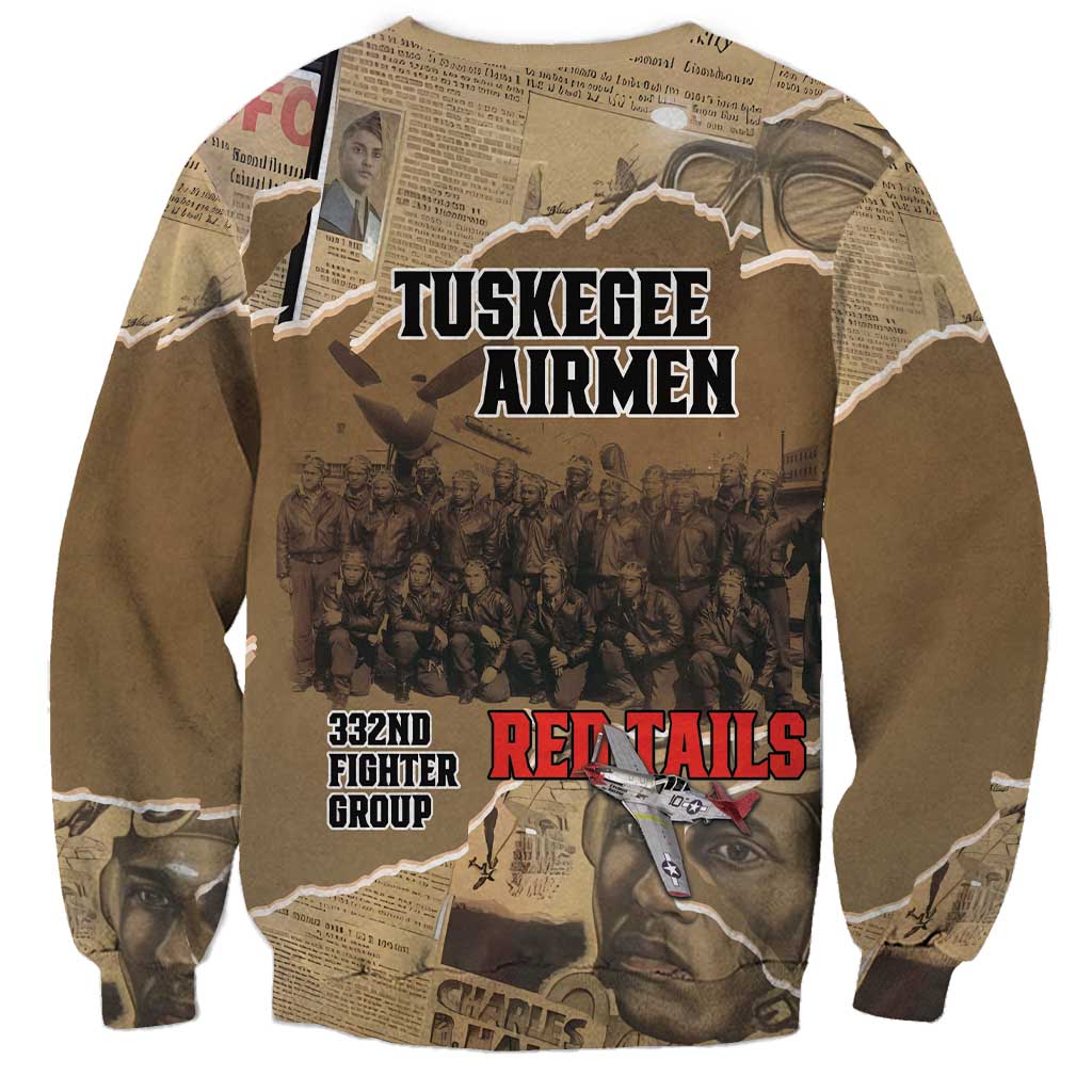 Tuskegee Airmen Tribute Sweatshirt Black History Air Force - Wonder Print Shop
