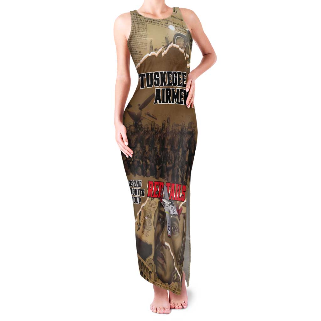 Tuskegee Airmen Tribute Tank Maxi Dress Black History Air Force - Wonder Print Shop