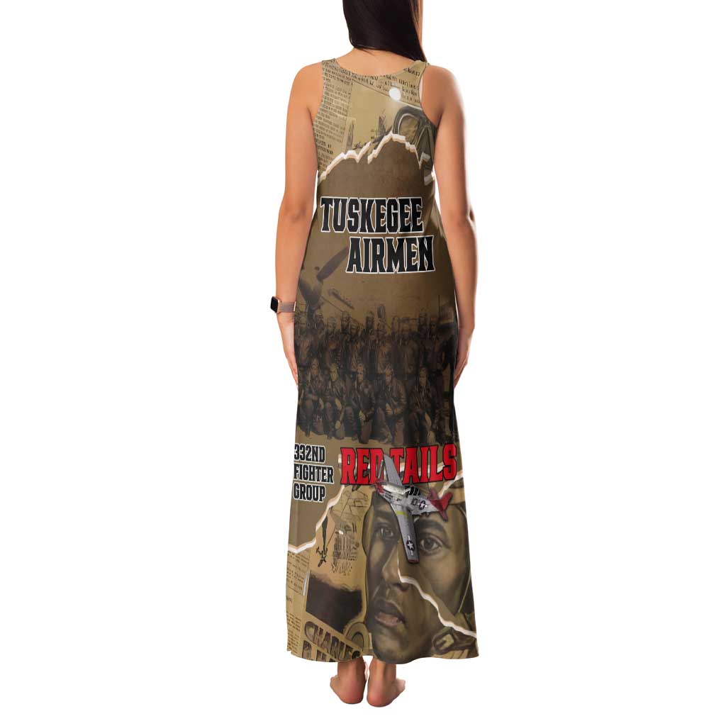 Tuskegee Airmen Tribute Tank Maxi Dress Black History Air Force - Wonder Print Shop