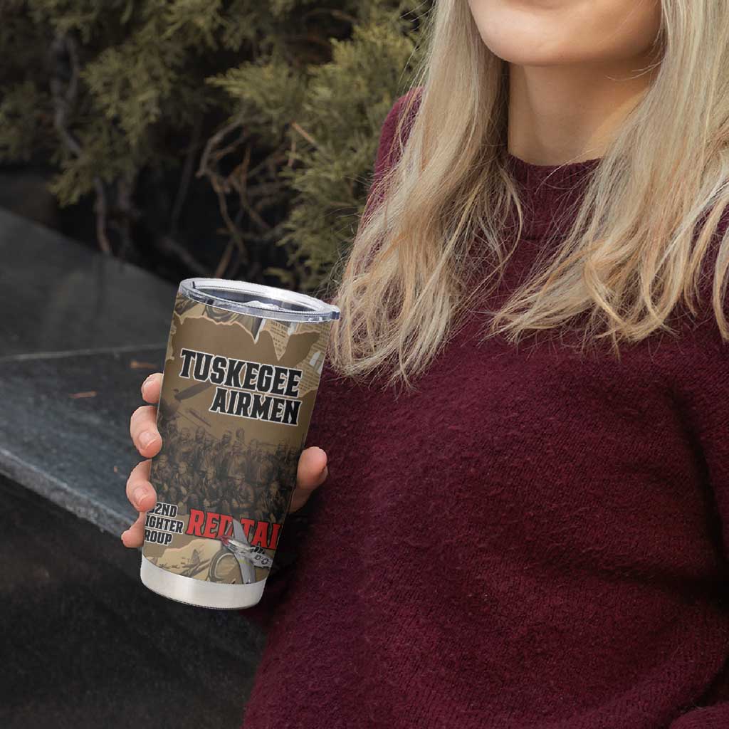 Tuskegee Airmen Tribute Tumbler Cup Black History Air Force - Wonder Print Shop