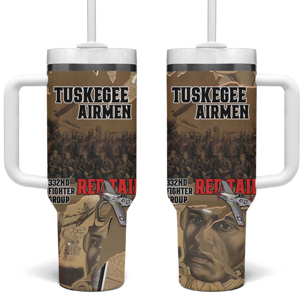 Tuskegee Airmen Tribute Tumbler With Handle Black History Air Force - Wonder Print Shop