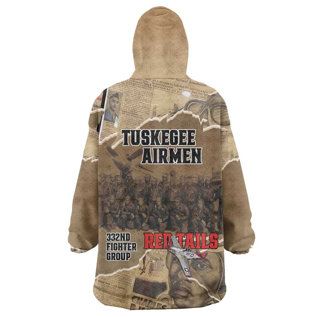 Tuskegee Airmen Tribute Wearable Blanket Hoodie Black History Air Force - Wonder Print Shop
