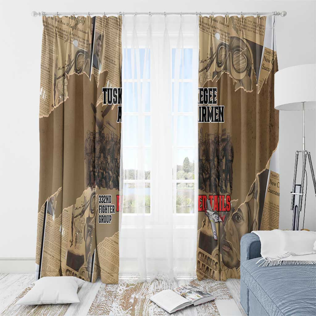 Tuskegee Airmen Tribute Window Curtain Black History Air Force - Wonder Print Shop