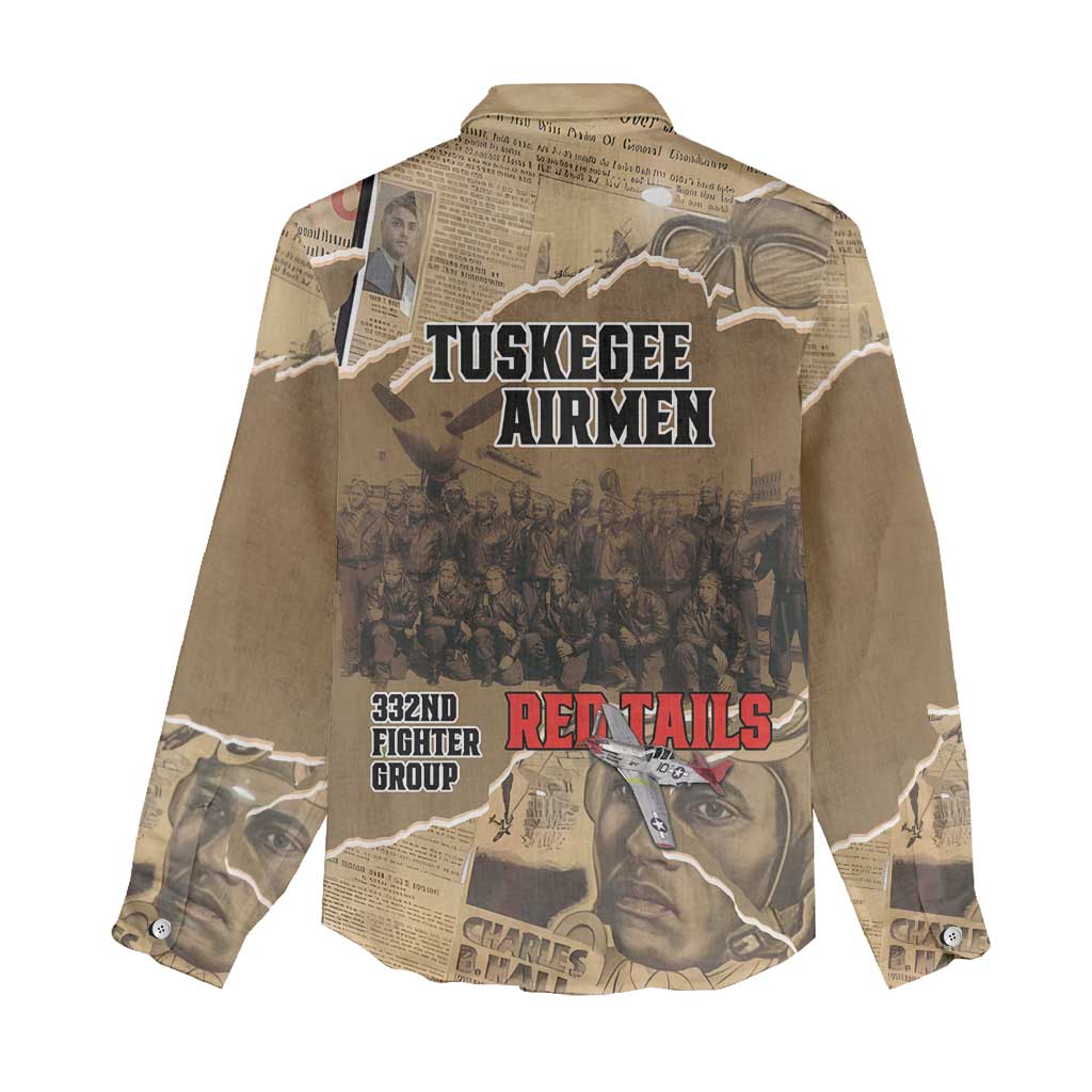 Tuskegee Airmen Tribute Women Casual Shirt Black History Air Force - Wonder Print Shop