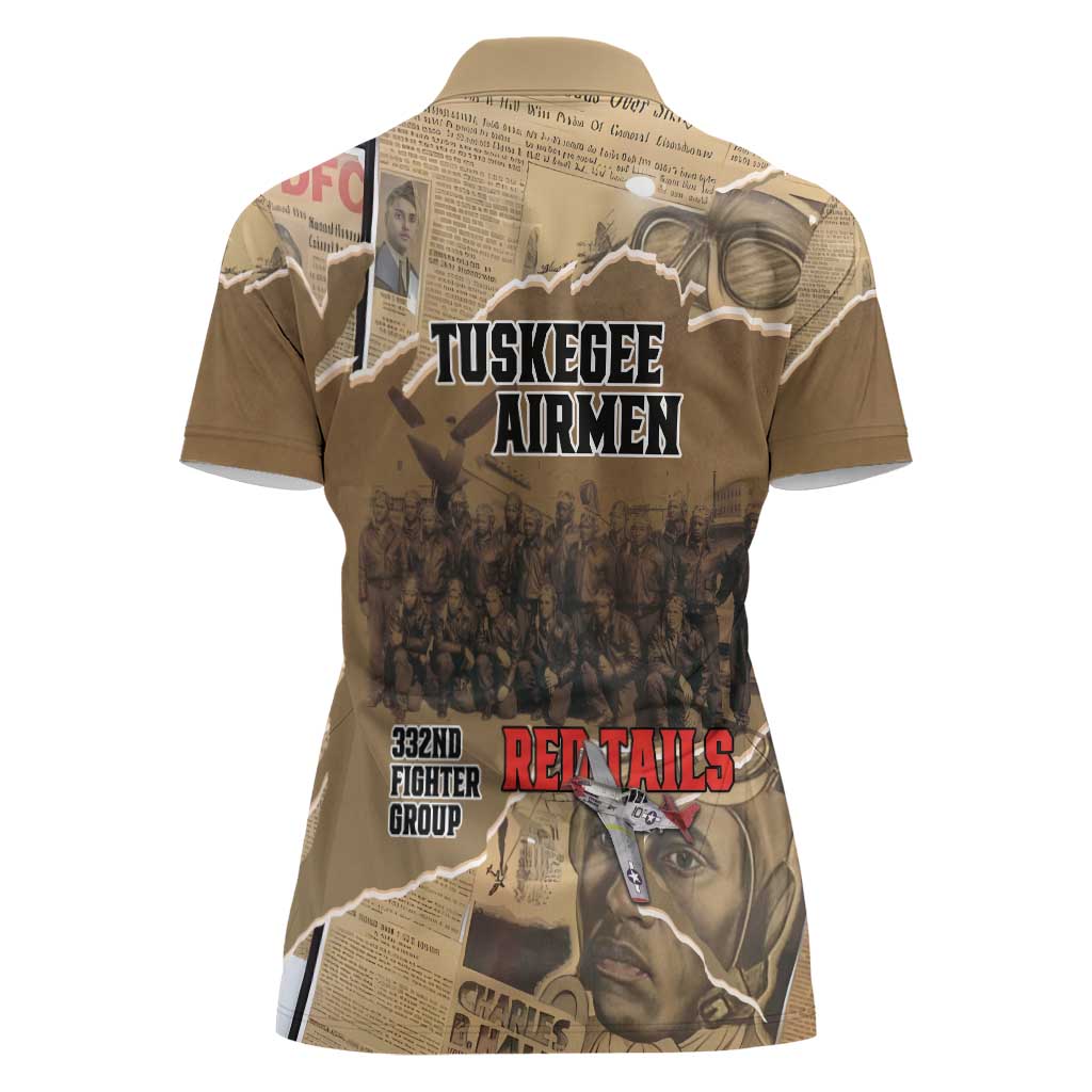 Tuskegee Airmen Tribute Women Polo Shirt Black History Air Force - Wonder Print Shop