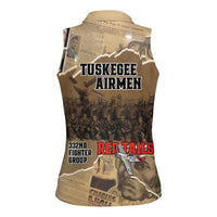 Tuskegee Airmen Tribute Women Sleeveless Polo Shirt Black History Air Force LT18