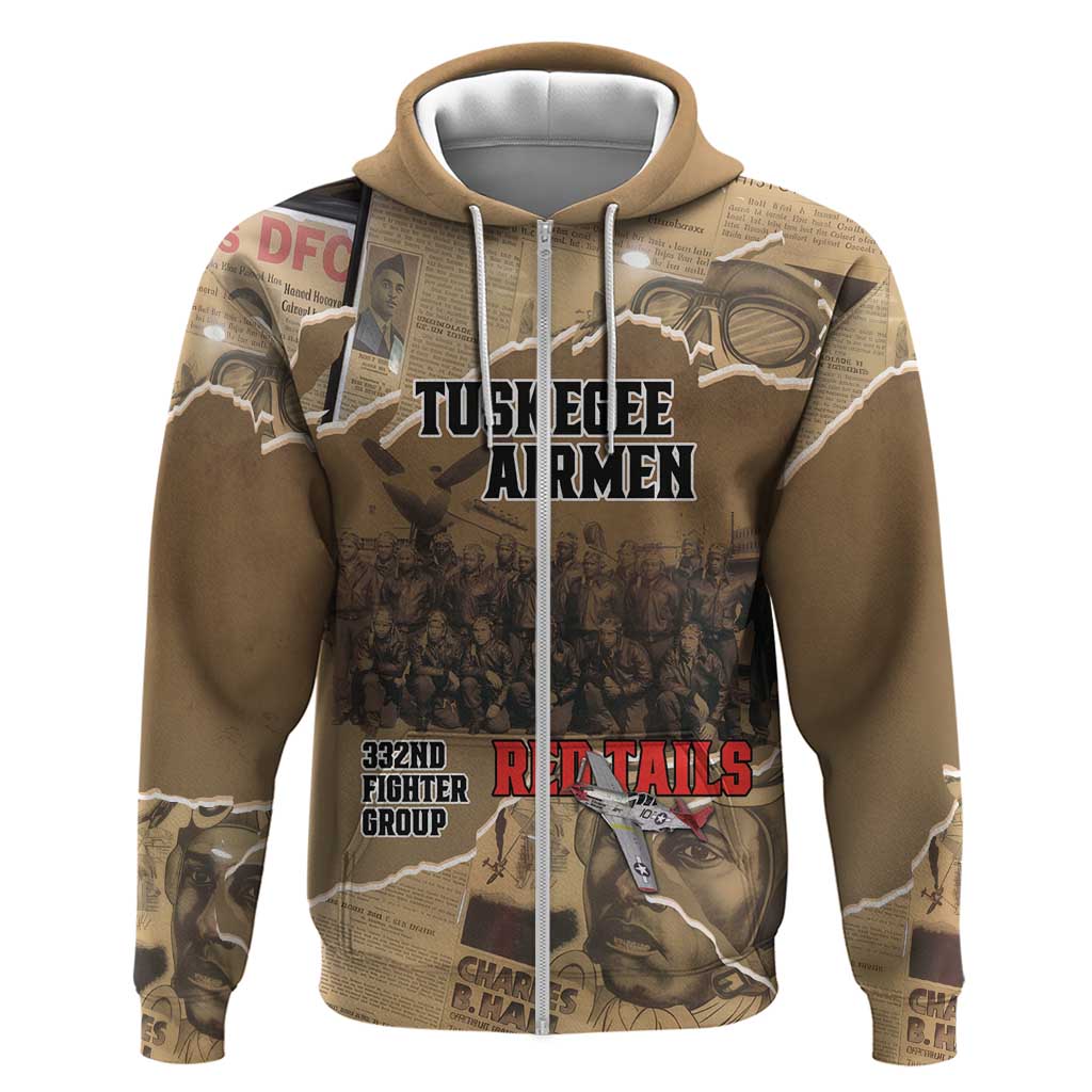 Tuskegee Airmen Tribute Zip Hoodie Black History Air Force LT18