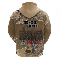 Tuskegee Airmen Tribute Zip Hoodie Black History Air Force - Wonder Print Shop