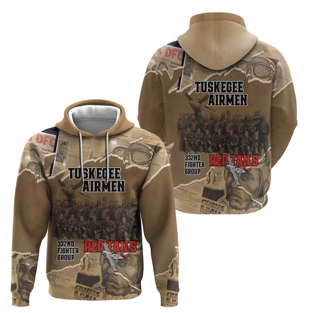 Tuskegee Airmen Tribute Zip Hoodie Black History Air Force - Wonder Print Shop