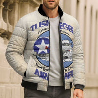 Tuskegee Airmen Red Tails Bomber Puffer Jacket Heroes Of Freedom - Wonder Print Shop
