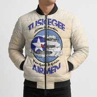 Tuskegee Airmen Red Tails Bomber Puffer Jacket Heroes Of Freedom - Wonder Print Shop