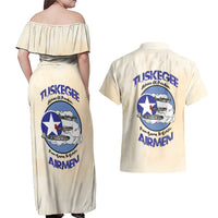 Tuskegee Airmen Red Tails Couples Matching Off Shoulder Maxi Dress and Hawaiian Shirt Heroes Of Freedom - Wonder Print Shop
